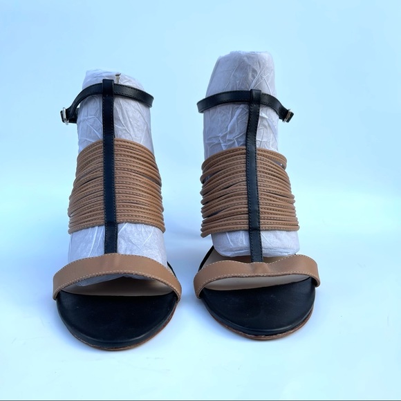 Loeffler Randall Black & Tan Leather Ankle… - Picture 5 of 13